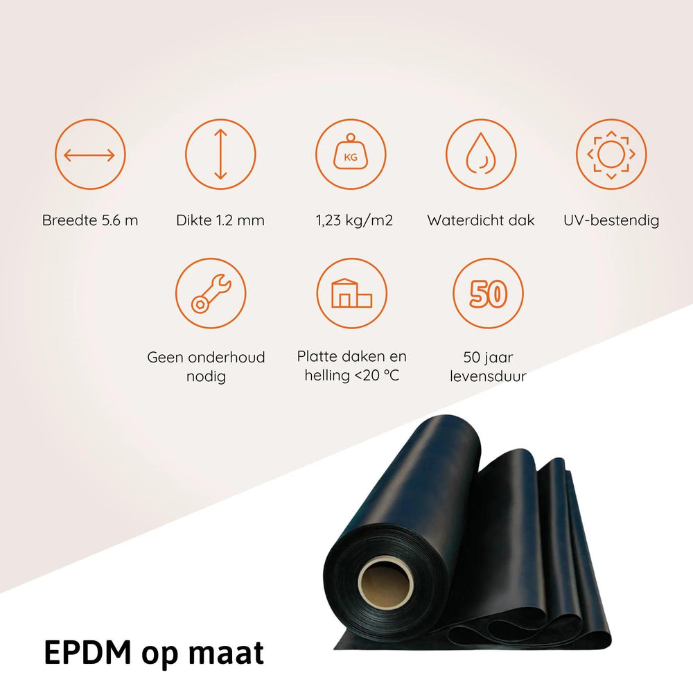 Europees EPDM op maat - breedte 5.6m